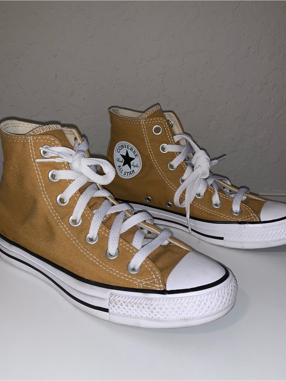 Converse Chuck Taylor All Star High Top Sneakers in Mustard Yellow